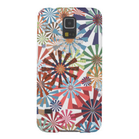 Colorful Pattern Radial Burst Pinwheel Design Galaxy S5 Covers
