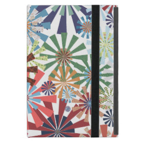 Colorful Pattern Radial Burst Pinwheel Design Cover For iPad Mini