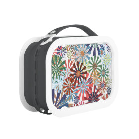 Colorful Pattern Radial Burst Pinwheel Design Yubo Lunchboxes