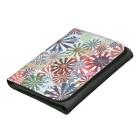 Colorful Pattern Radial Burst Pinwheel Design Wallet