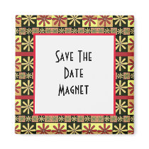 Colorful Pattern Save The Date Magnet