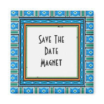 Colorful Pattern Save The Date Magnet