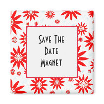 Colorful Pattern Save The Date Magnet