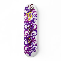 Colorful pattern skate board deck