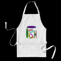 Colorful Patterned Fish Apron