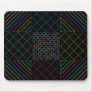Colorful patterns on Black Mousepads