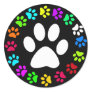 COLORFUL PAW PRINTS STICKERS