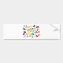 Colorful Peace Bumper Sticker