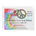 Colorful PEACE Party Invitation
