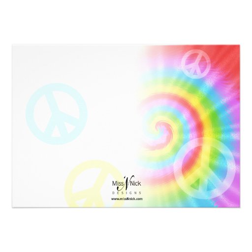 Colorful PEACE Party Invitation