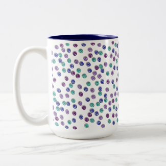 Colorful Peace Poka Dots Coffee Mug