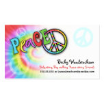 Colorful PEACE Profile Card Business Cards