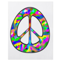colorful peace sign flyers