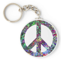 Colorful Peace Sign keychains