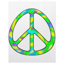 colorful peace sign letterhead design