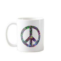 Colorful Peace Sign mugs