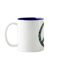 Colorful Peace Sign mugs
