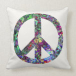 Colorful Peace Sign Pillow