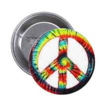 colorful peace sign pinback buttons