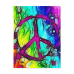 Colorful Peace Sign Postcard