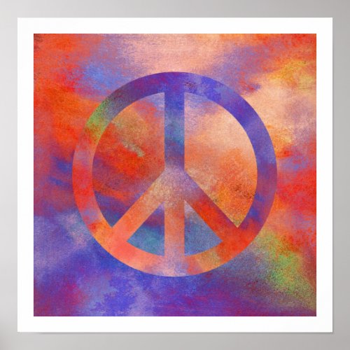 Colorful Peace Sign print