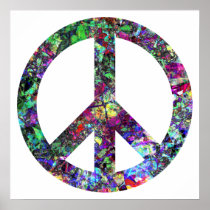 Colorful Peace Sign posters