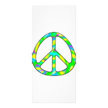 colorful peace sign rack cards