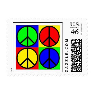 Colorful Peace Sign Stamps by irregulargoods