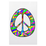 colorful peace sign stationery paper
