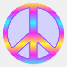 Colorful Peace Sign Stickers