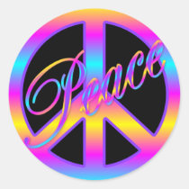 Colorful Peace Sign Stickers stickers