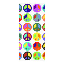 Colorful Peace Signs Rack Card