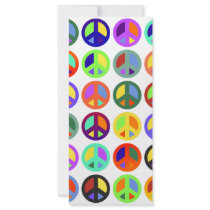 Colorful Peace Signs rack cards by Creativethought Colorful Peace Signs rack cards