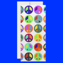 Colorful Peace Signs Rack Card