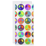 Colorful Peace Signs Rack Card
