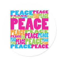 Colorful Peace Sticker