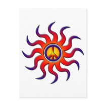 COLORFUL PEACE SUN POSTCARDS