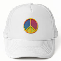 Colorful Peace Symbol hats