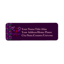 Colorful Peacemonger Return Address Label