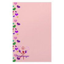 Colorful Peacemonger Customized Stationery