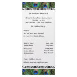 Peacock Feather Wedding Save the Date Postcards with Blue