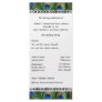 Colorful Peacock Feather Wedding Program Custom Rack Cards