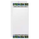 Colorful Peacock Feather Wedding Table Numbers Custom Rack Card