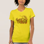 Colorful peacock t-shirt (yellow) t-shirts