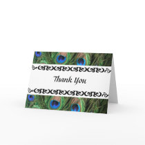 Colorful Peacock Wedding Thank You cards