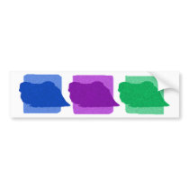 Colorful Pekingese Silhouettes bumper stickers by MenagerieMayhem Colorful Pekingese Silhouettes bumper stickers