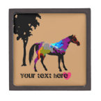 Colorful Personalized Horse Trinket Box planetjillgiftbox