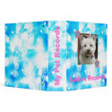 Colourful pet records binder binder