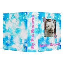 Colorful pet records binder by DizzyDebbie Colorful pet records binder