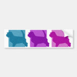 Colorful Petit Basset Griffon Vendeen Silhouettes Bumper Sticker